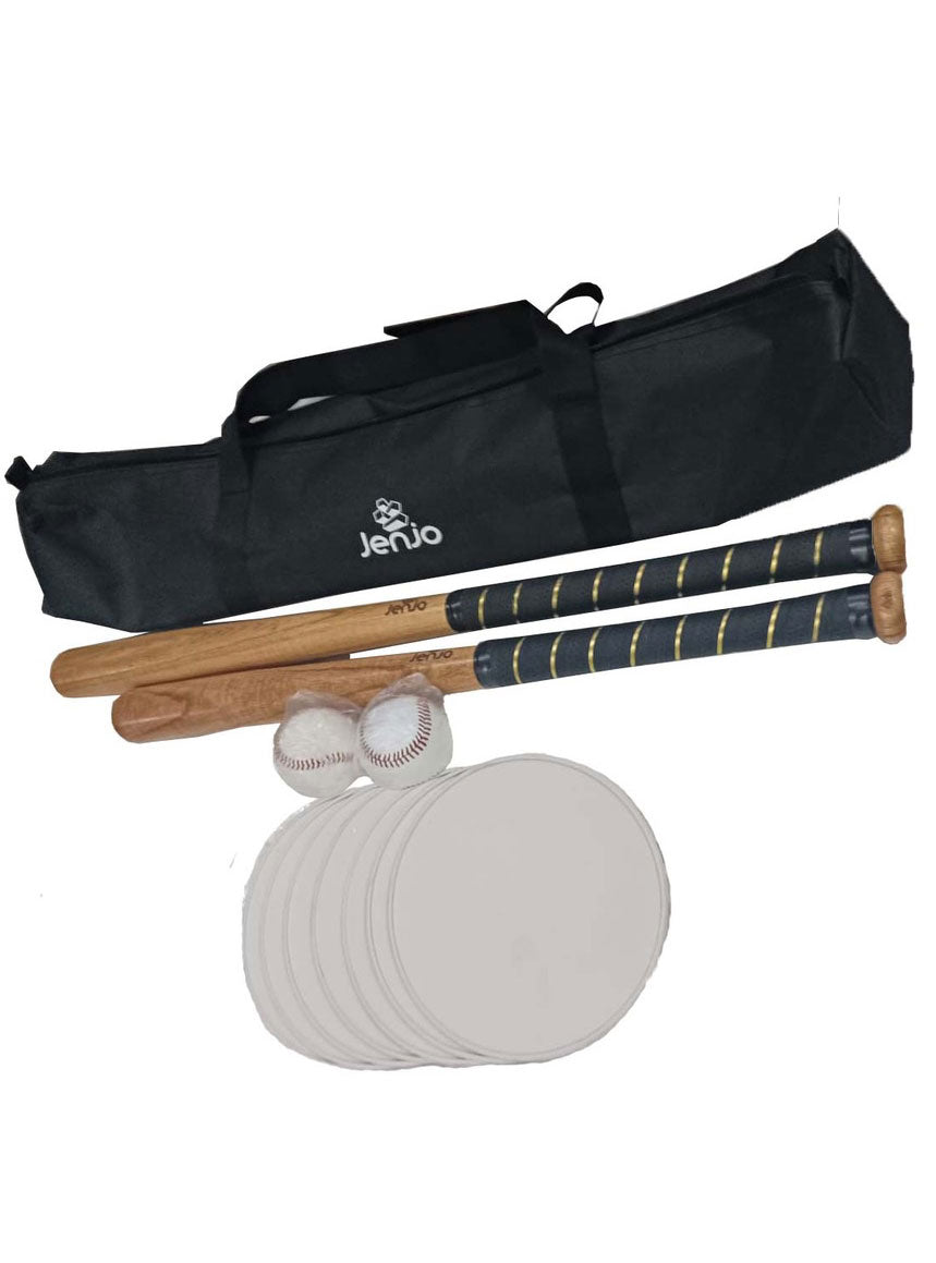Baseball Wooden Bat Balls And Baseplates Outdoor Game - Alternative Image 3