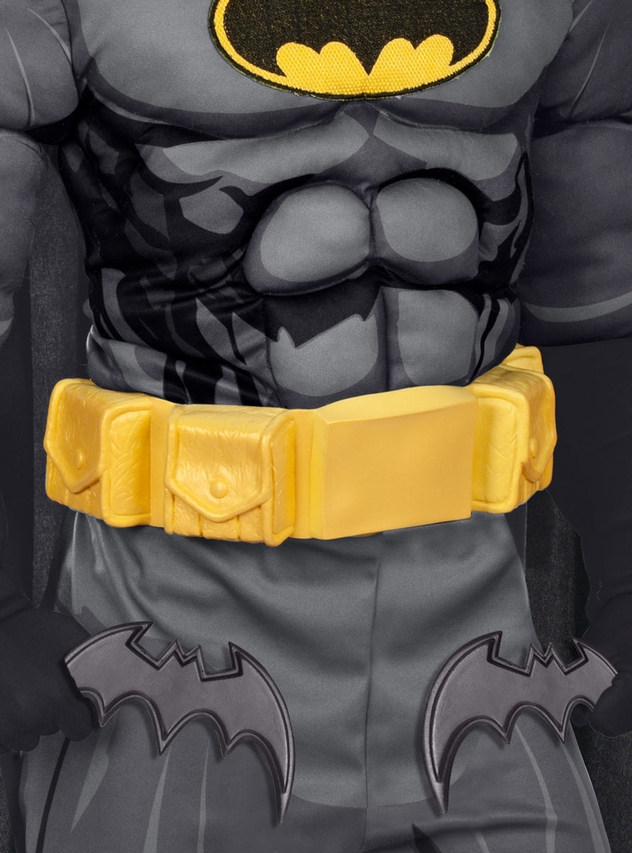 Boys Premium Batman Muscle Chest Superhero Costume - Close Image 2
