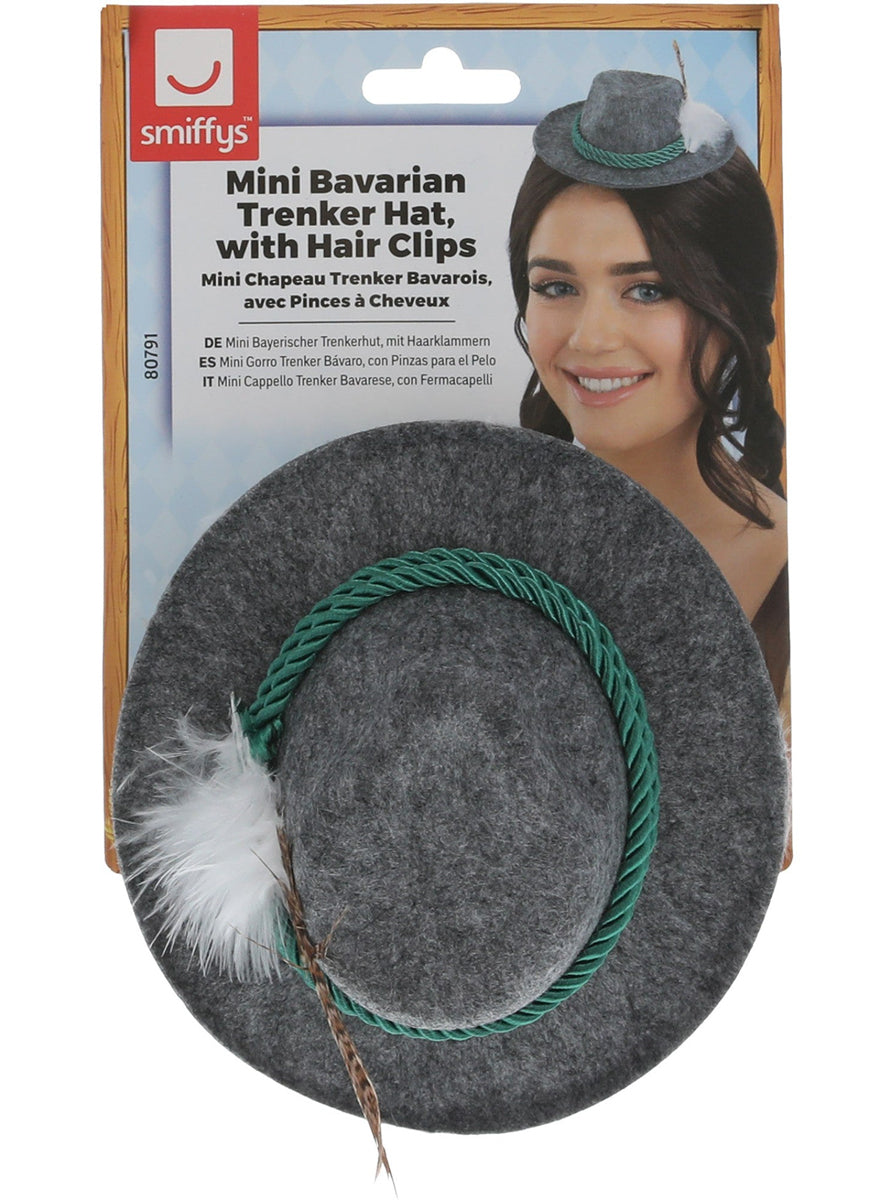 Mini Grey Felt Oktoberfest Hat - Packaging Image
