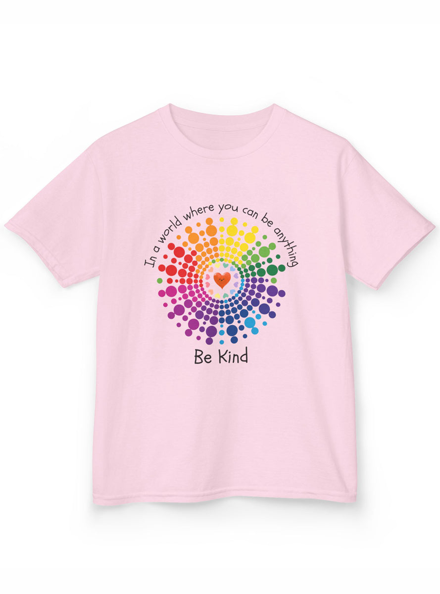 Teens Light Pink T-Shirt with Be Kind Harmony Day Print