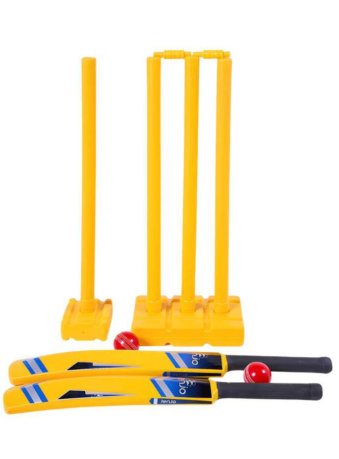 Beach Cricket Yellow Bats Ball And Stumps Set - Alternative Image 1