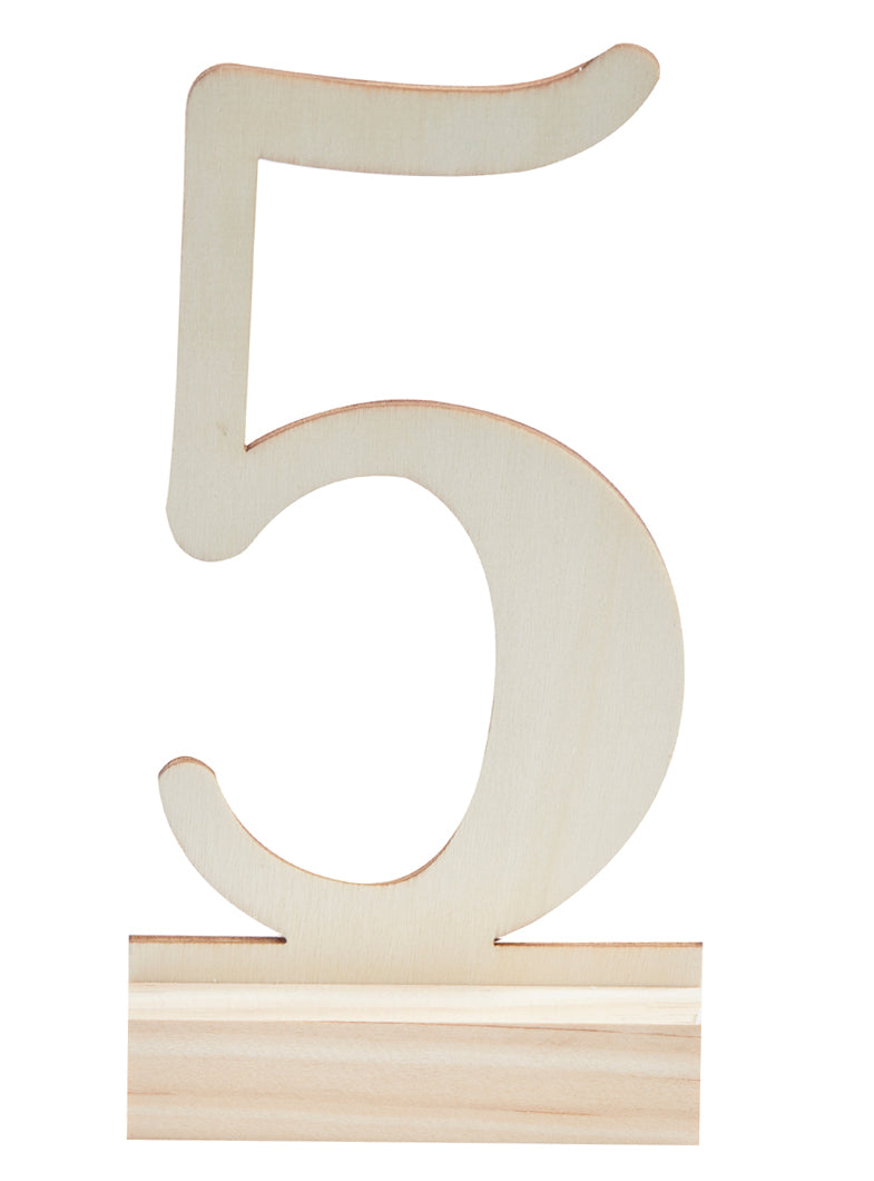 Wooden Table Numbers 12 Pack - Main Image
