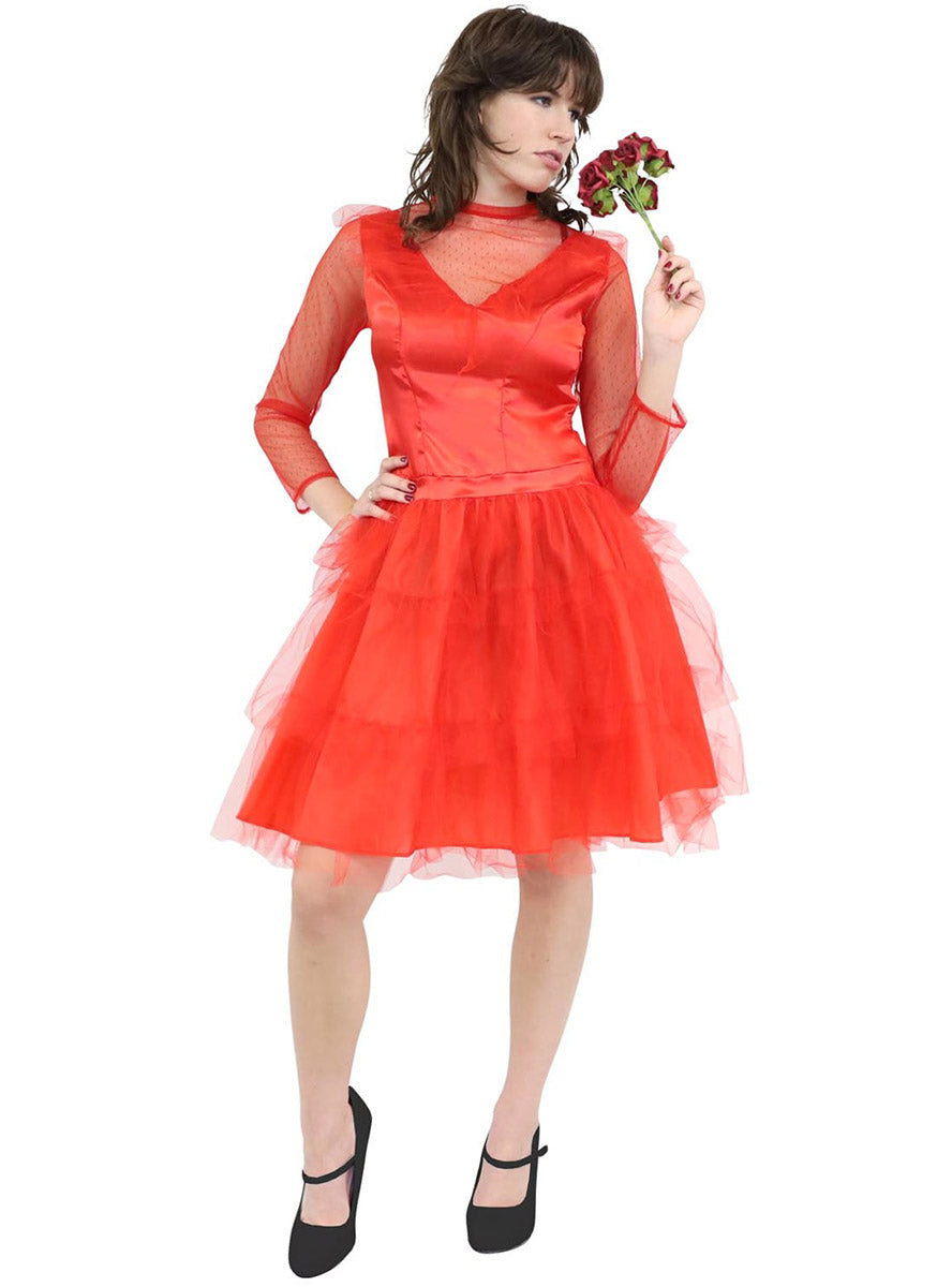 Beetle Bride Womens Red Lydia Halloween Costume - Alternative image