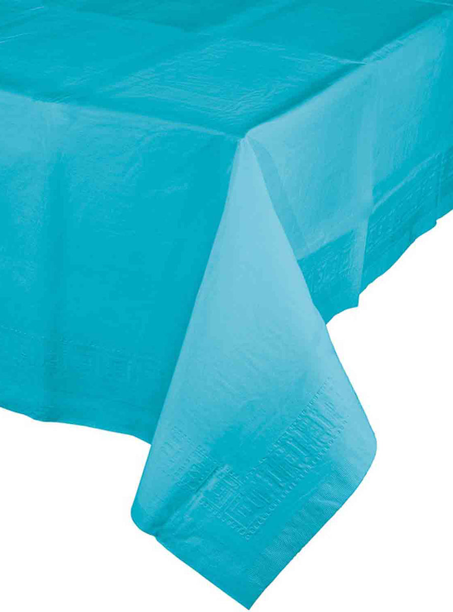 Bermuda Blue 274cm Plastic Table Cover - Main Image