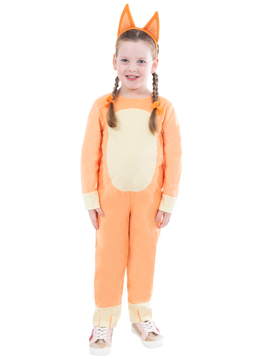 Bingo Toddler Girls Orange Character Costume Onesie - Main Image