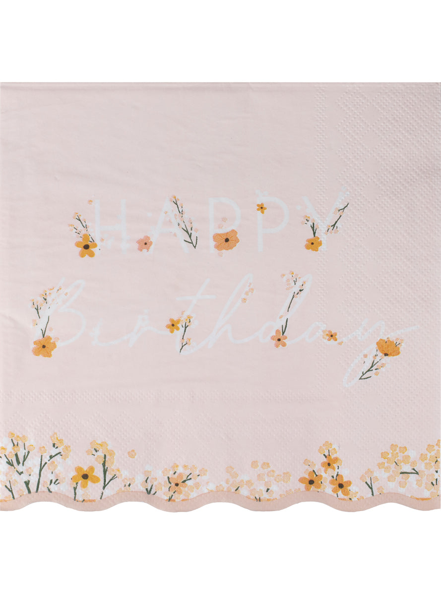 Birthday Bloom Floral Napkins - Main Image