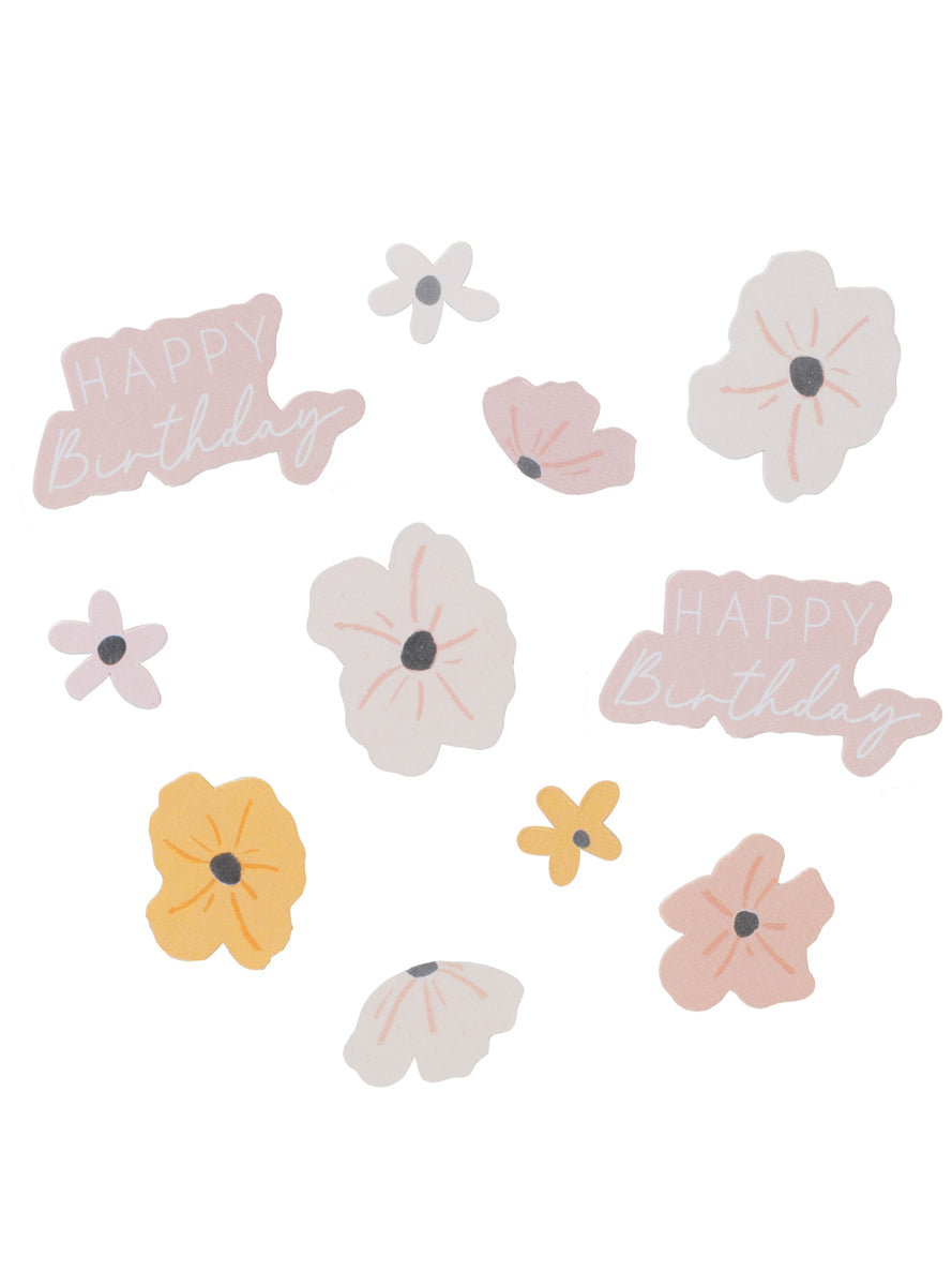 Birthday Bloom Flower Card Confetti - Alternate Image