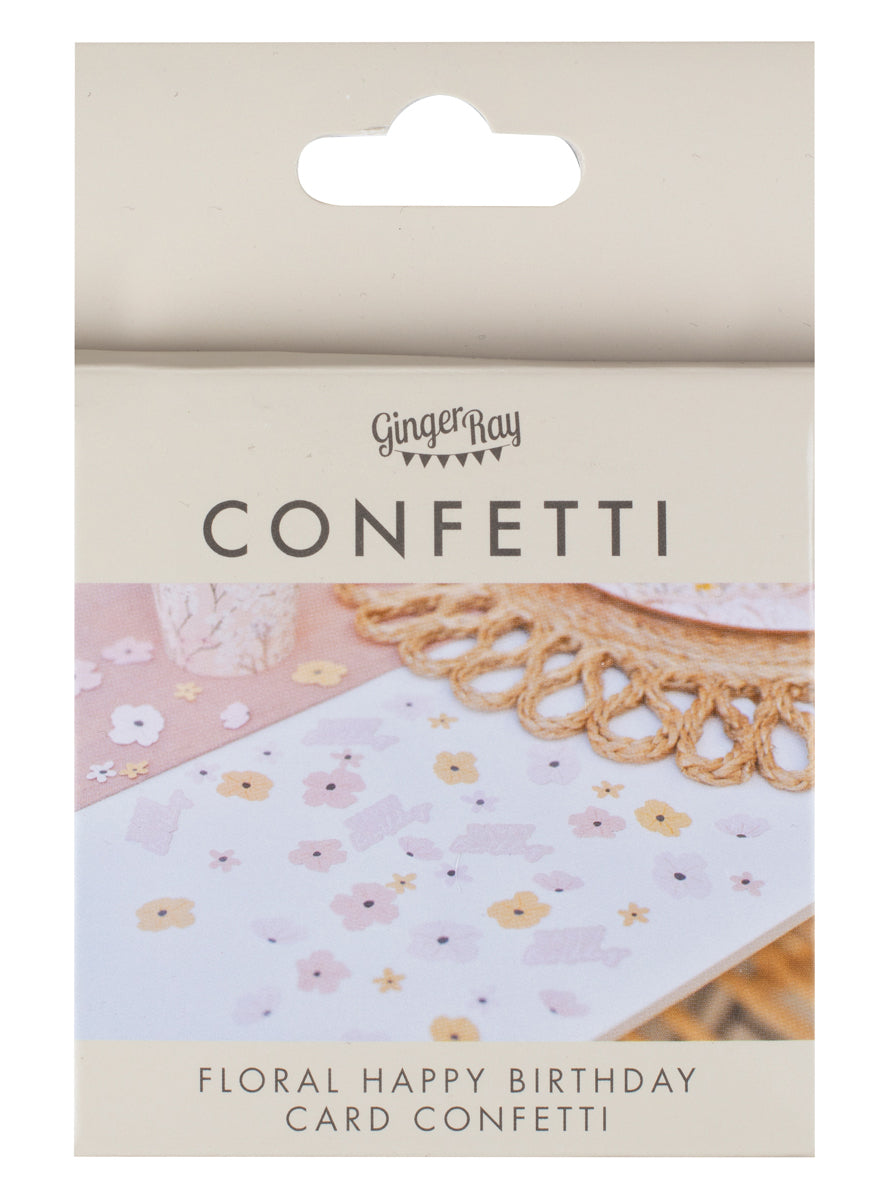 Birthday Bloom Flower Card Confetti - Main Image
