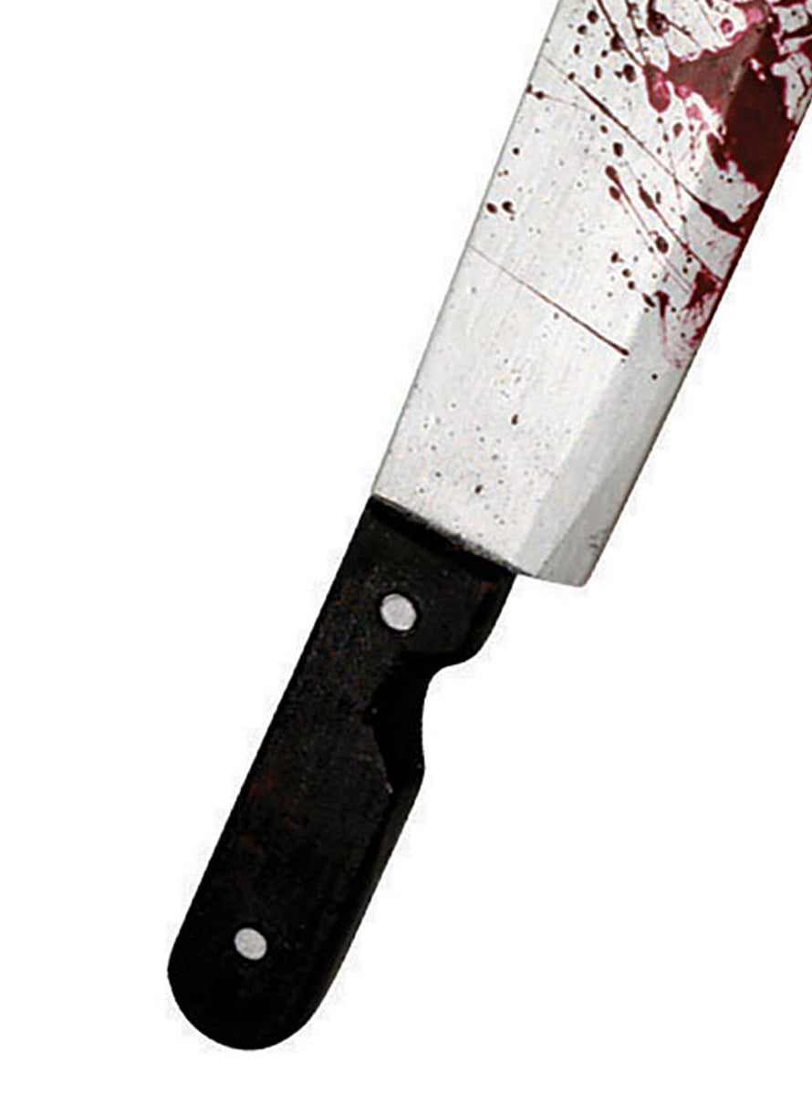 Halloween Blood Splattered Costume Cleaver - Close Image 2