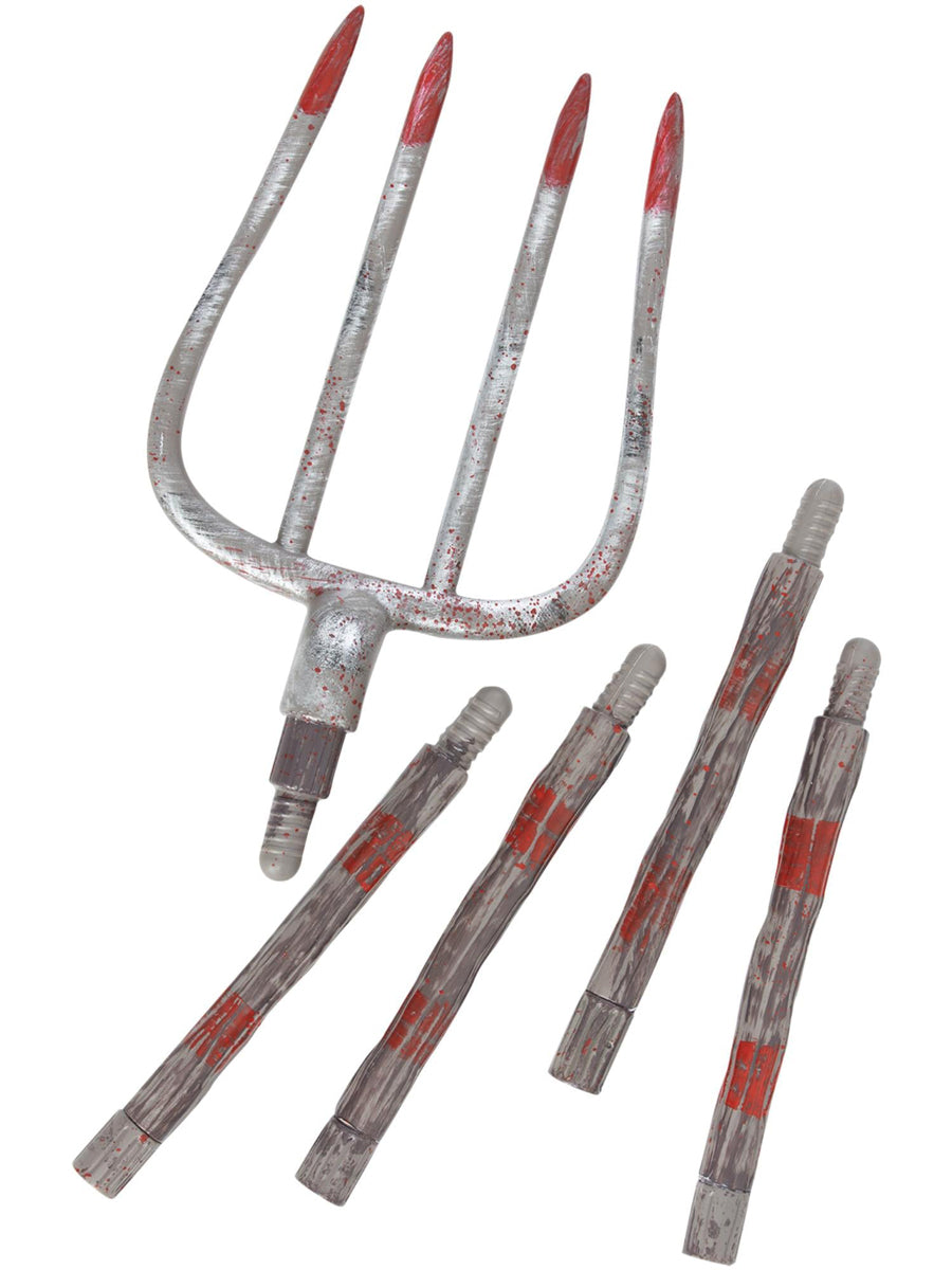 Metal Look Blood Splattered Halloween Pitchfork - Alternate Image