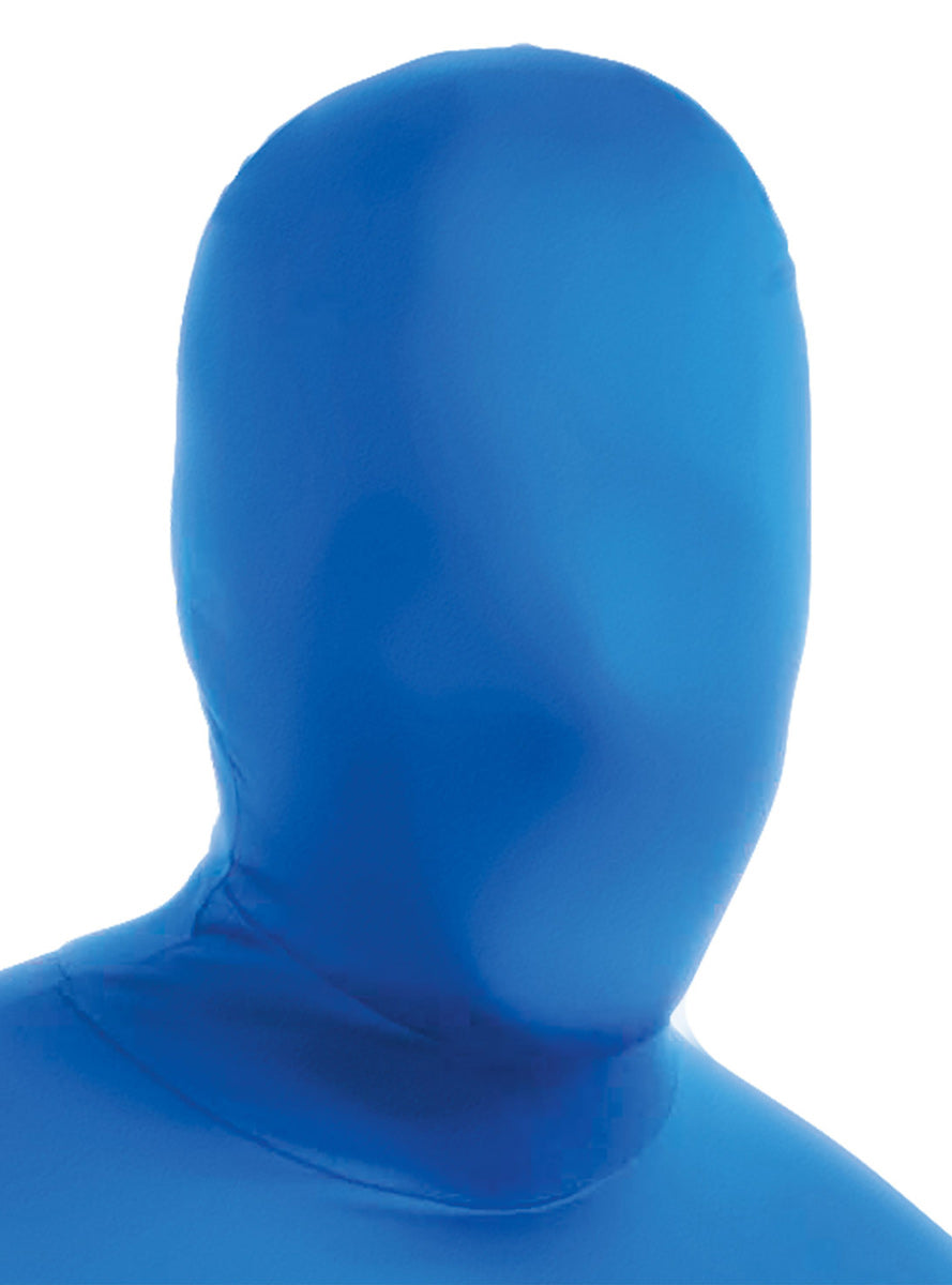 Blue Lycra Adults Full Head Costume Mask - Main Image