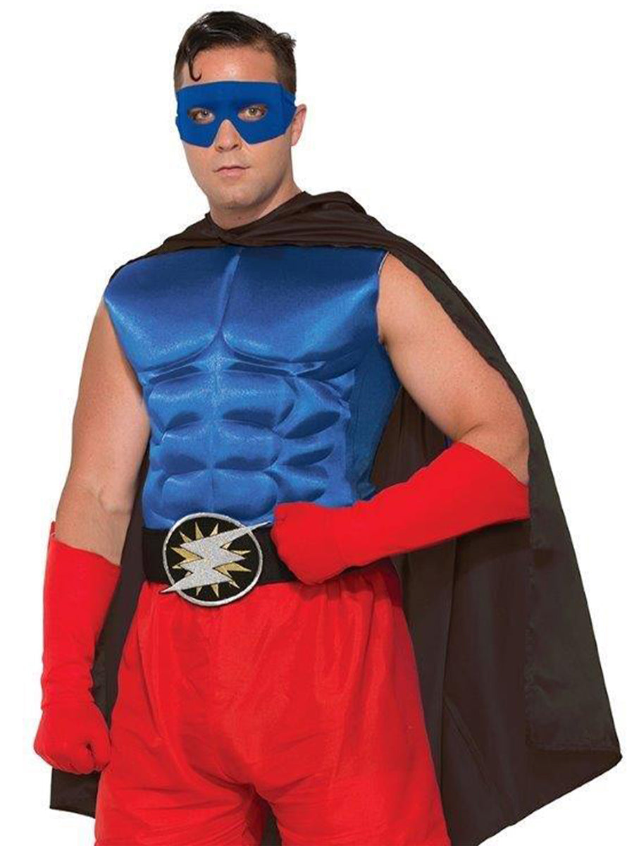Muscle Chest Blue Superhero Costume Accessory - Main Image