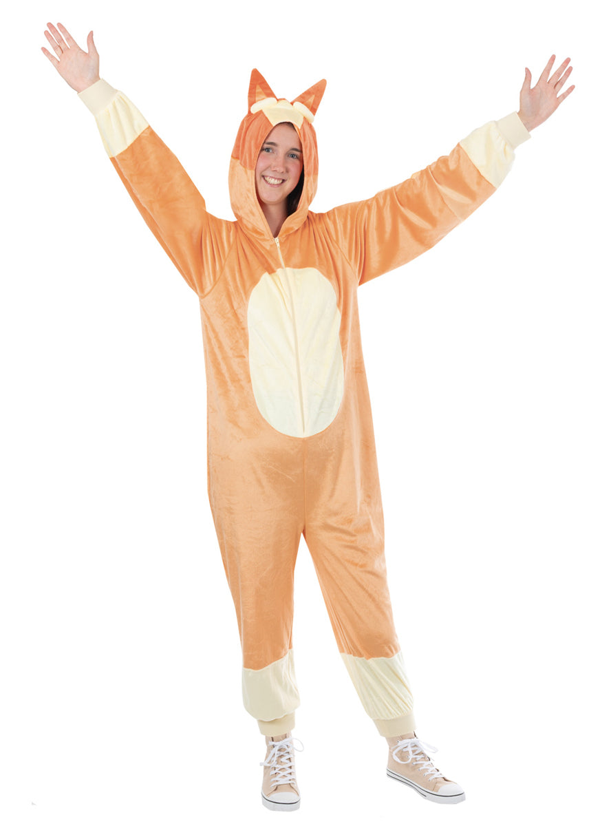 Blue Adults Orange Bingo Character Costume Onesie - Main Image