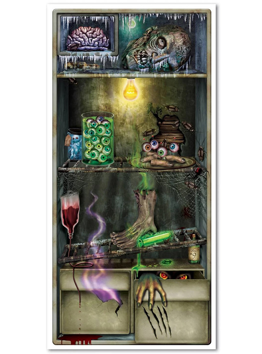 Rotten Fridge Halloween Door Cover - Main Image