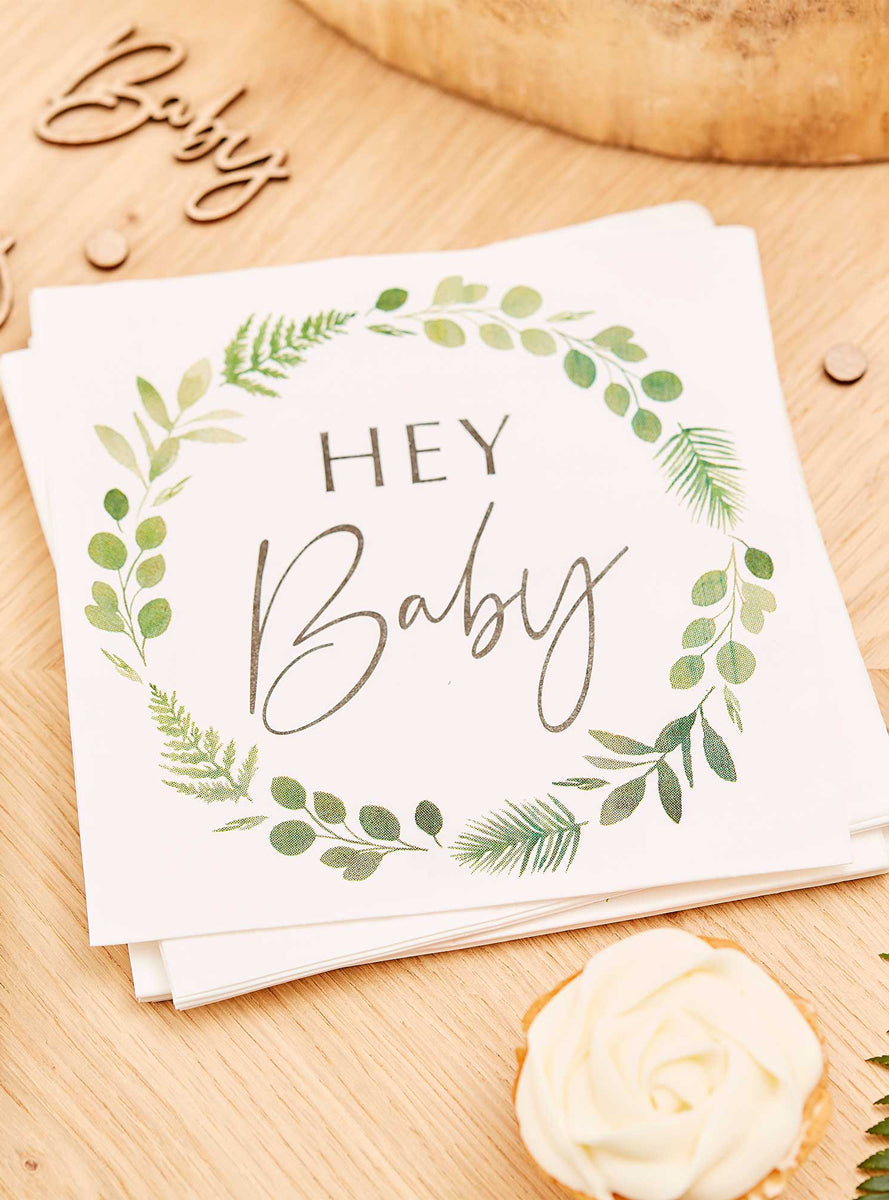 Botanical Baby Paper Napkins 16 Pack - Main Image