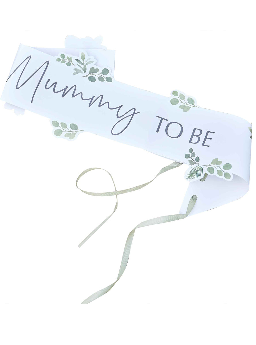 Botanical Baby Mummy to Be Sash - Main Image