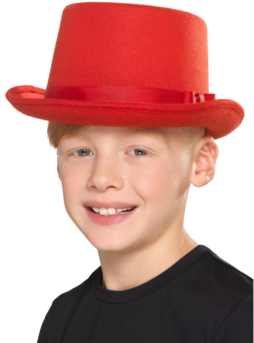 Boys Red Costume Top Hat