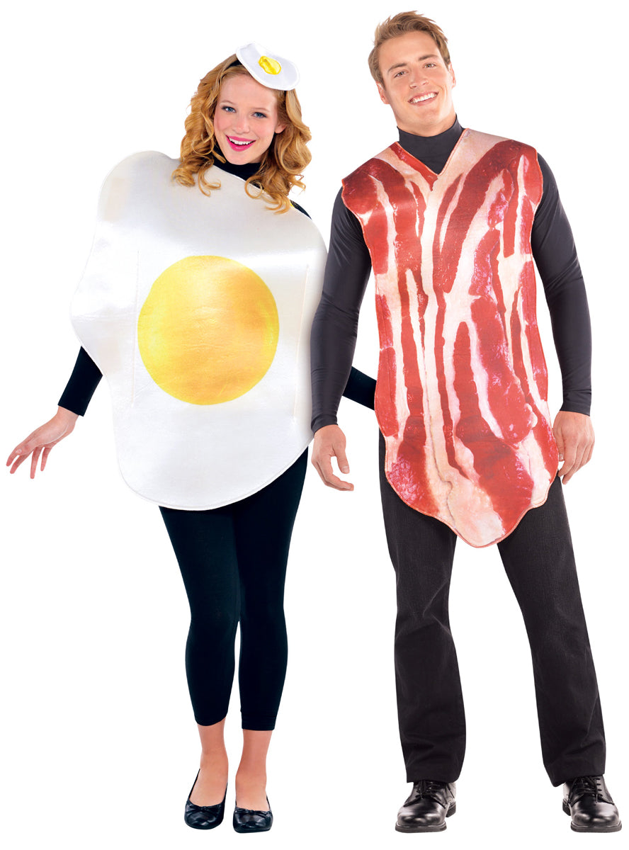 Bacon And Eggs Couples Breakfast Food Novelty Costume - Main Image