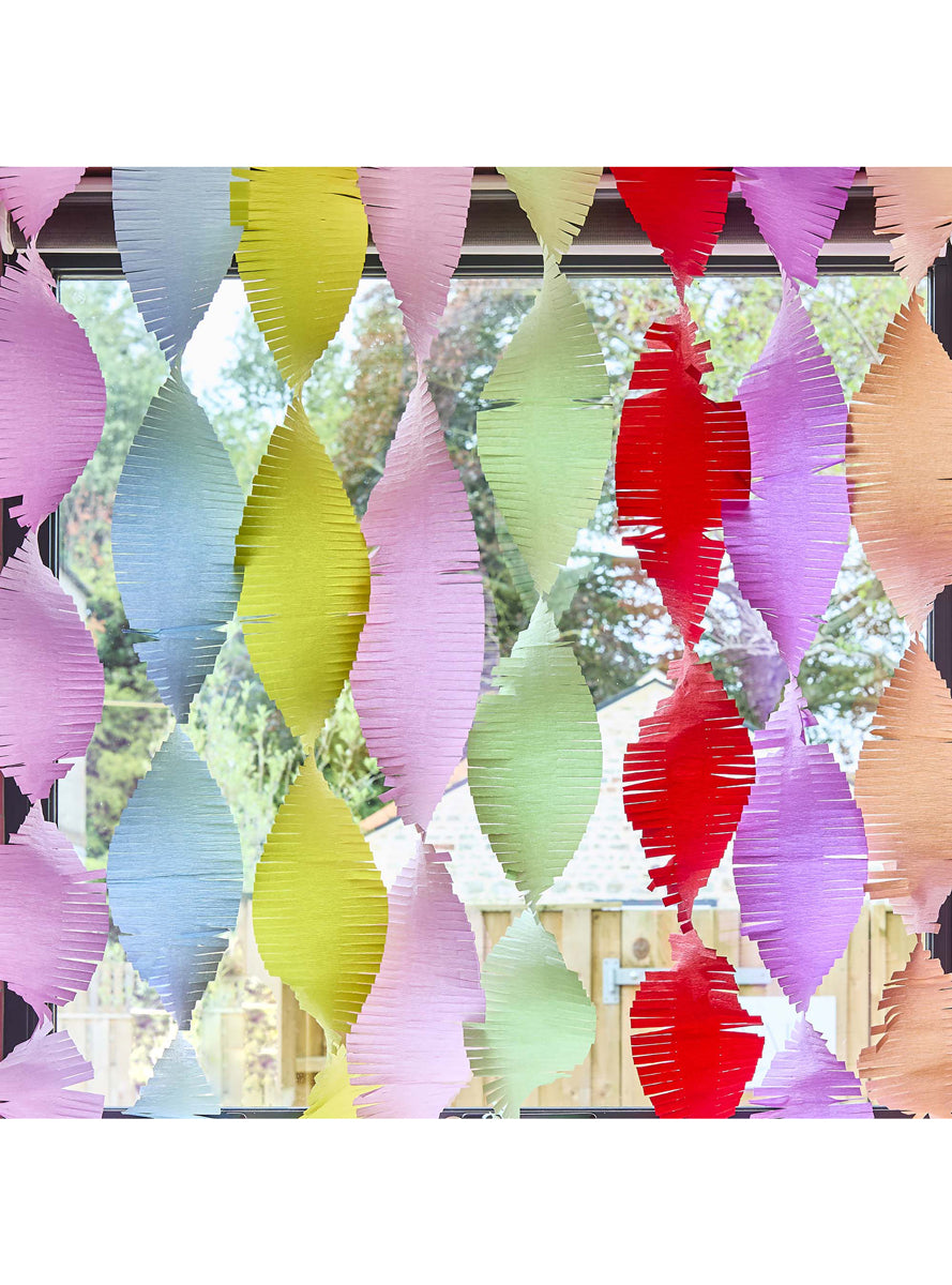 Bright Banquet 8 Pack 20m Long Rainbow Streamers — Lifestyle Image