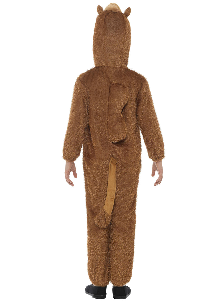 Kids camel animal onesie costume with hood - Back image