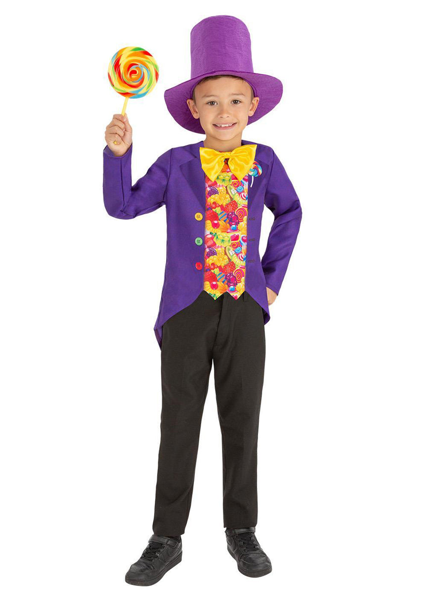 Boys book week willy wonka candy man costume - Main image