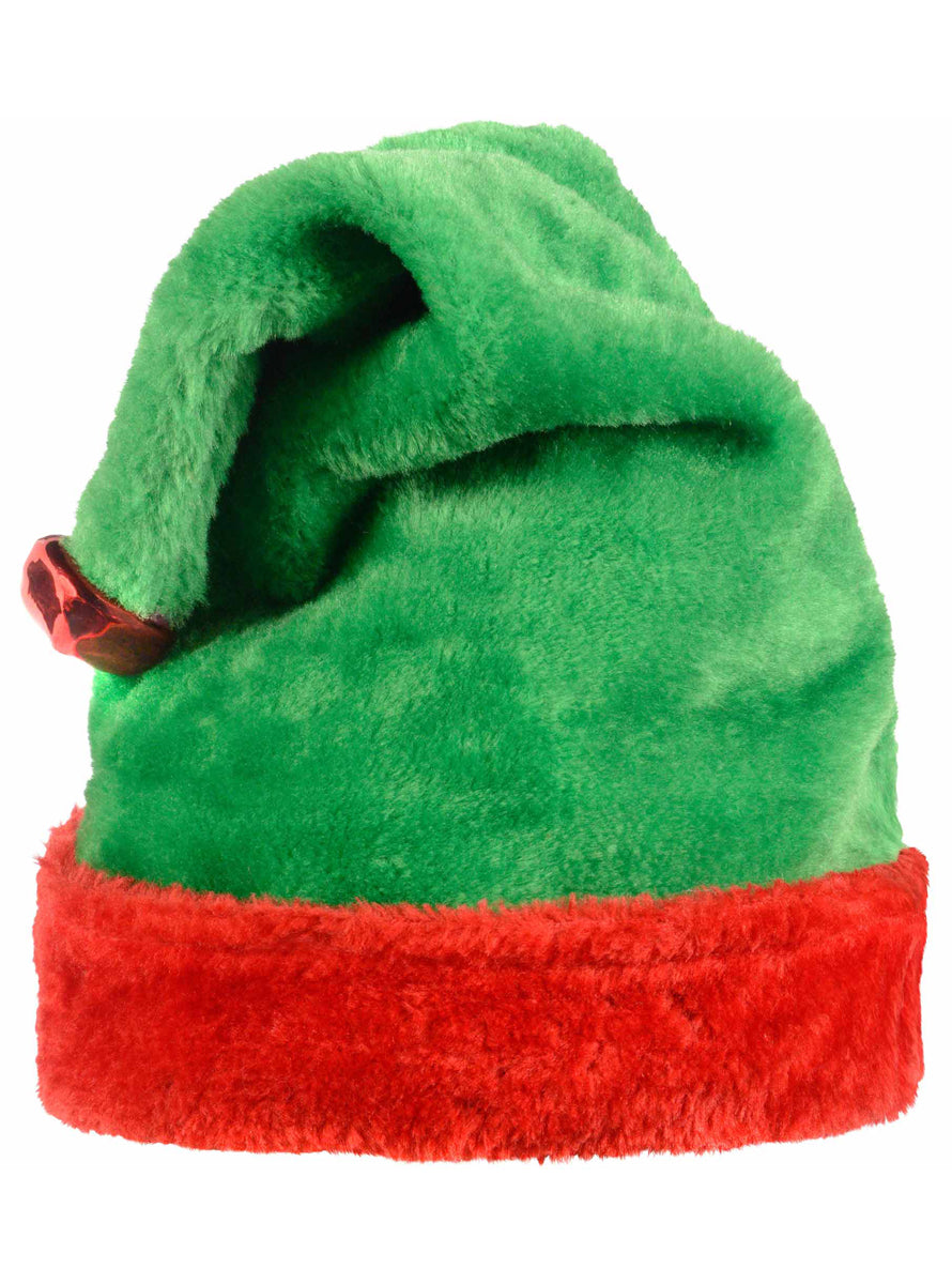 Plush Green Christmas Elf Costume Hat