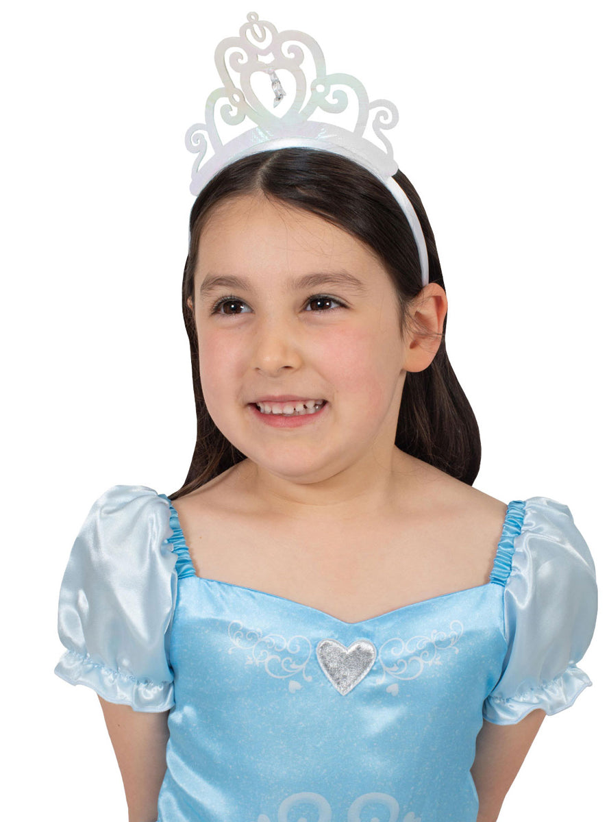 Princess Cinderella Girls Silver Costume Tiara - Alternative Image 2
