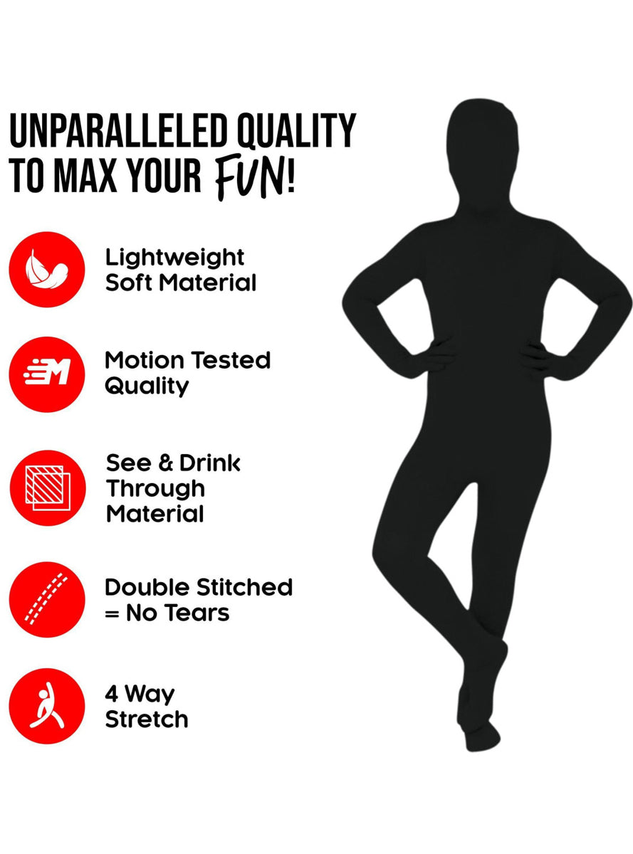 Classic Boys Black Morphsuit - Details Image