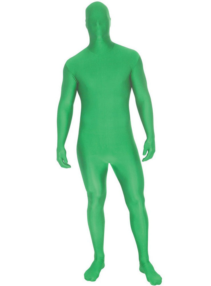 Plus Size Classic Mens Green Morphsuit - Main Image