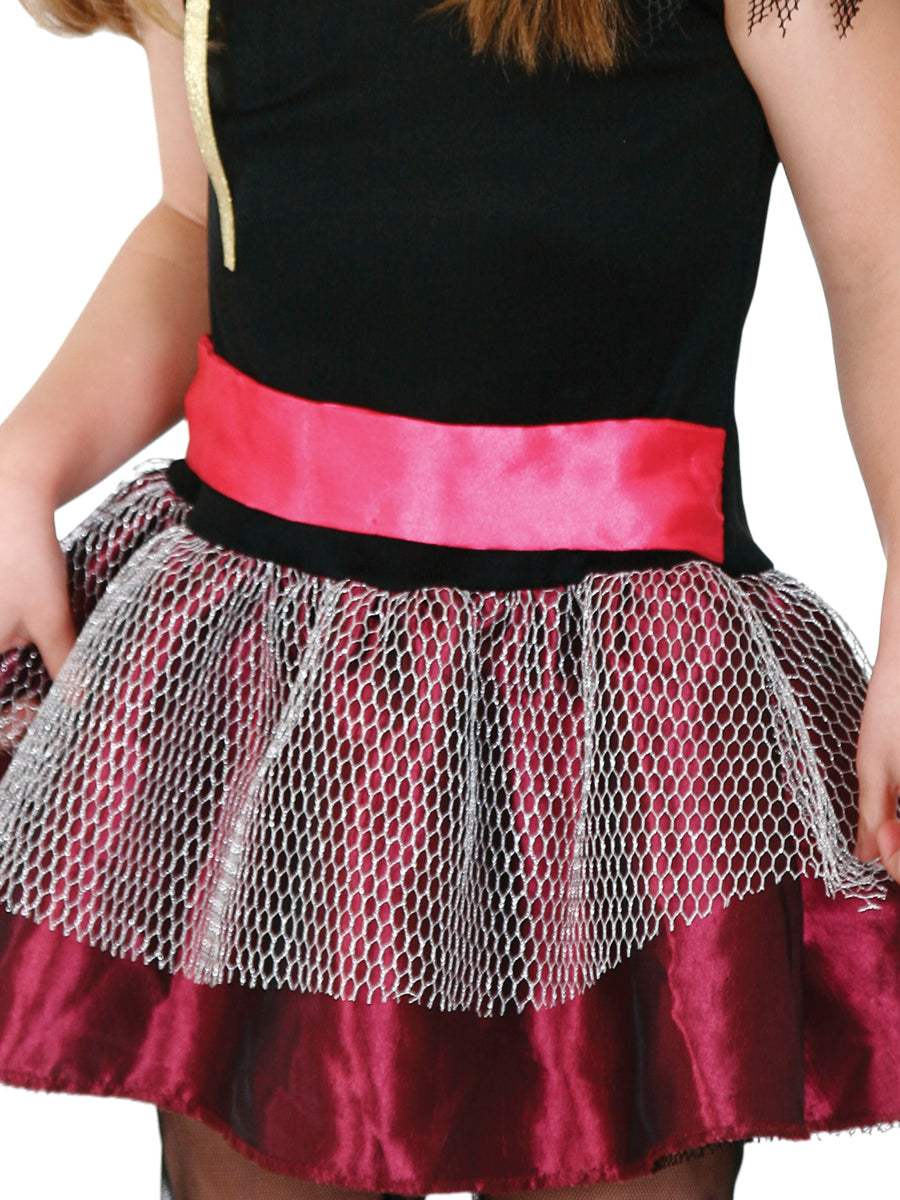 Red Classic Rock Star Girls Costume - Close Image 2