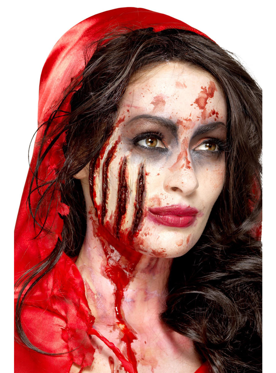 Claw Scratch Halloween Latex Prosthetic Wounds - Alternate Image