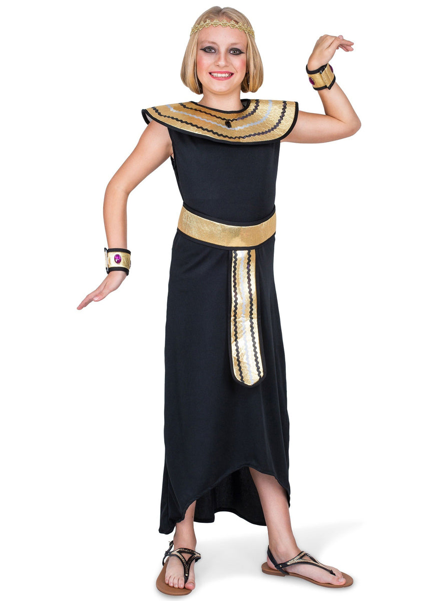 Egyptian Queen Girls Cleopatra Costume - Main Image
