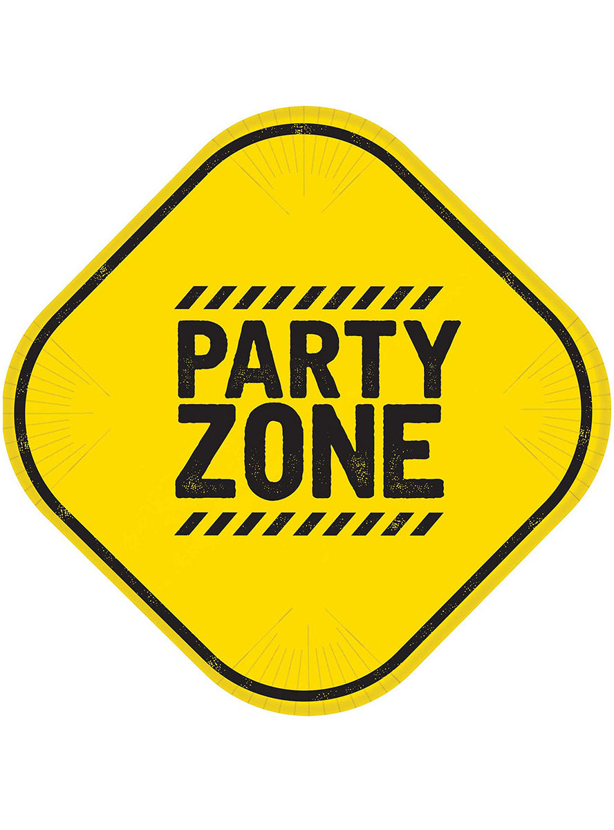 Party Zone Construction Paper Plates - Main Image