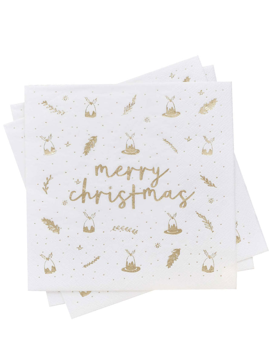 Merry Christmas Lunch Napkins - Main Image