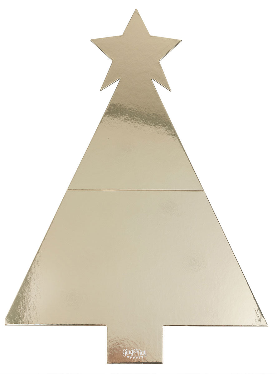 Gold Cosy Christmas Tree Shaped Grazing Board – Main Image