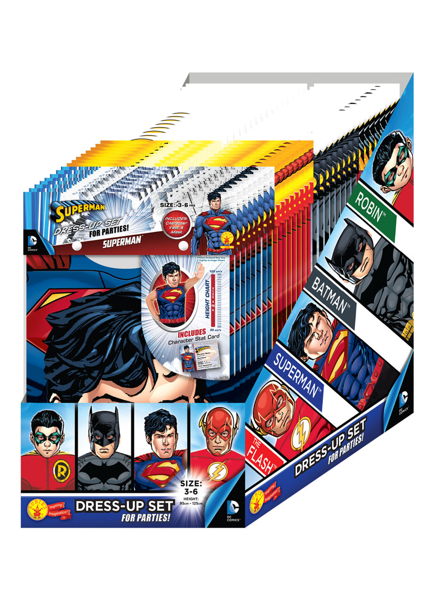 Boys 32 Pack DC Comics Party Costumes - Packaging Image
