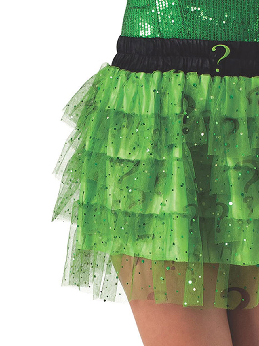 DC Villains Womens Green The Riddler Skirt - Close Image