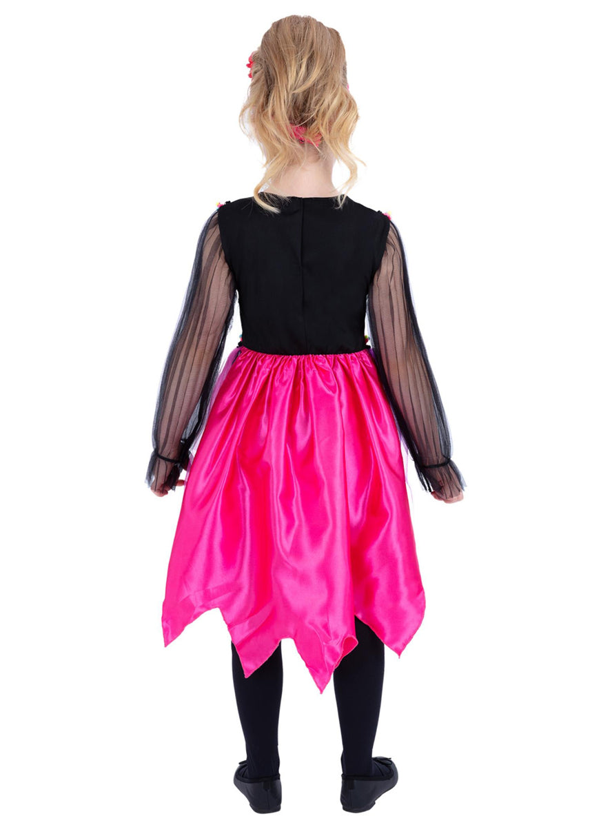 Girls Mexican sugar skull halloween tutu costume - Back image