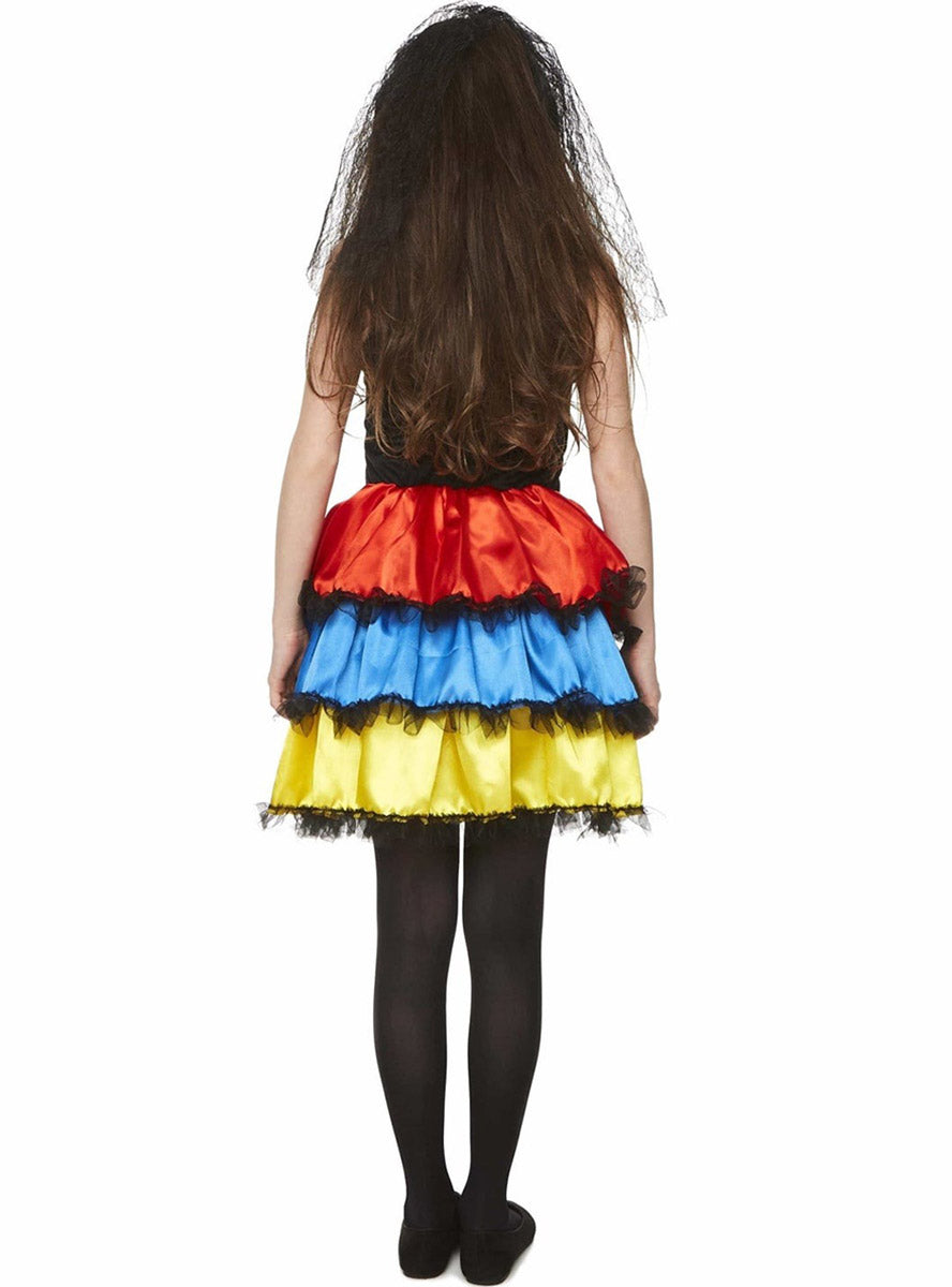 Back Image of Day Of The Dead Senorita Girls Sugar Skull Costume