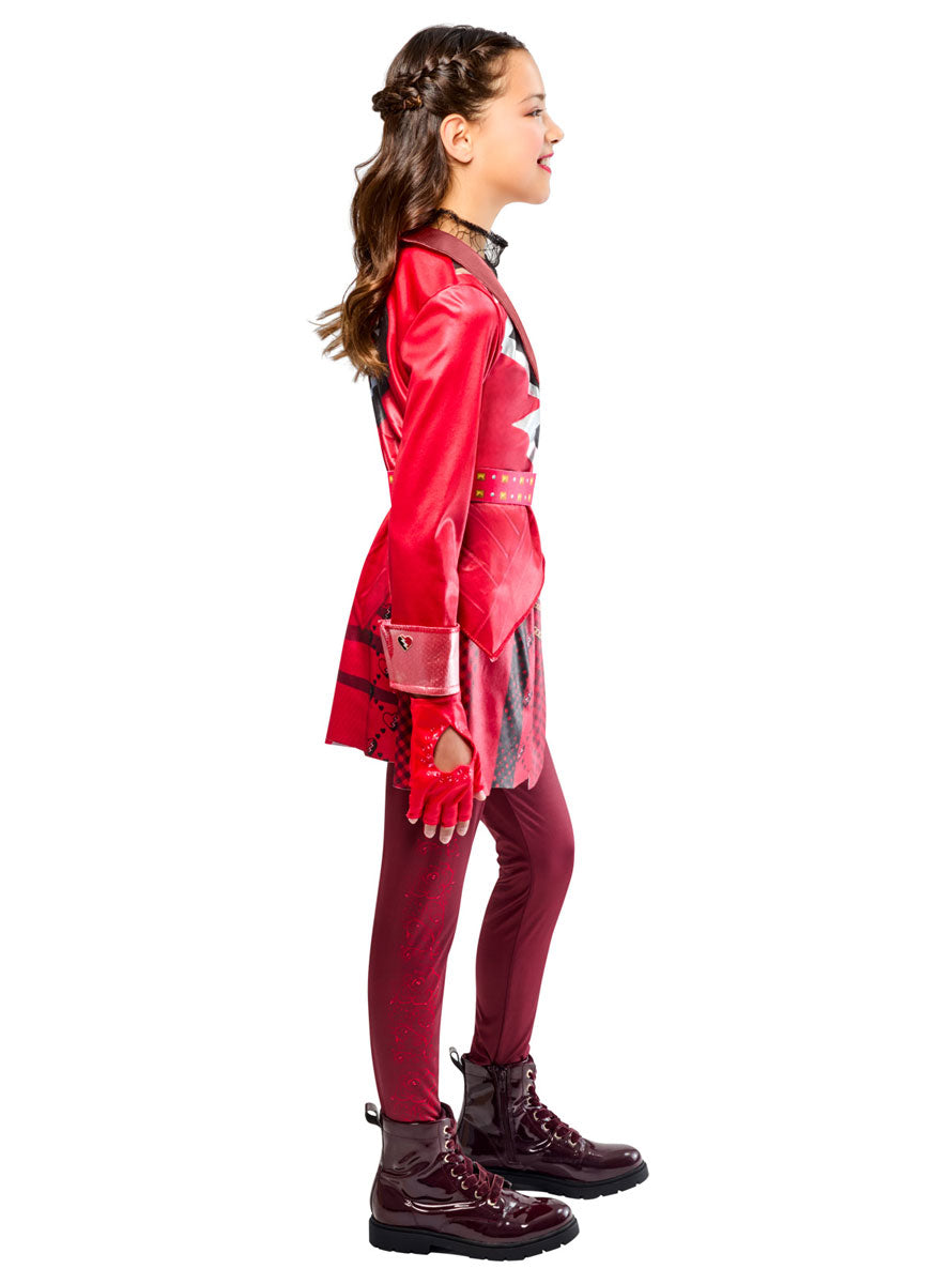 Descendants Girls Deluxe Red Costume - Side Image 1