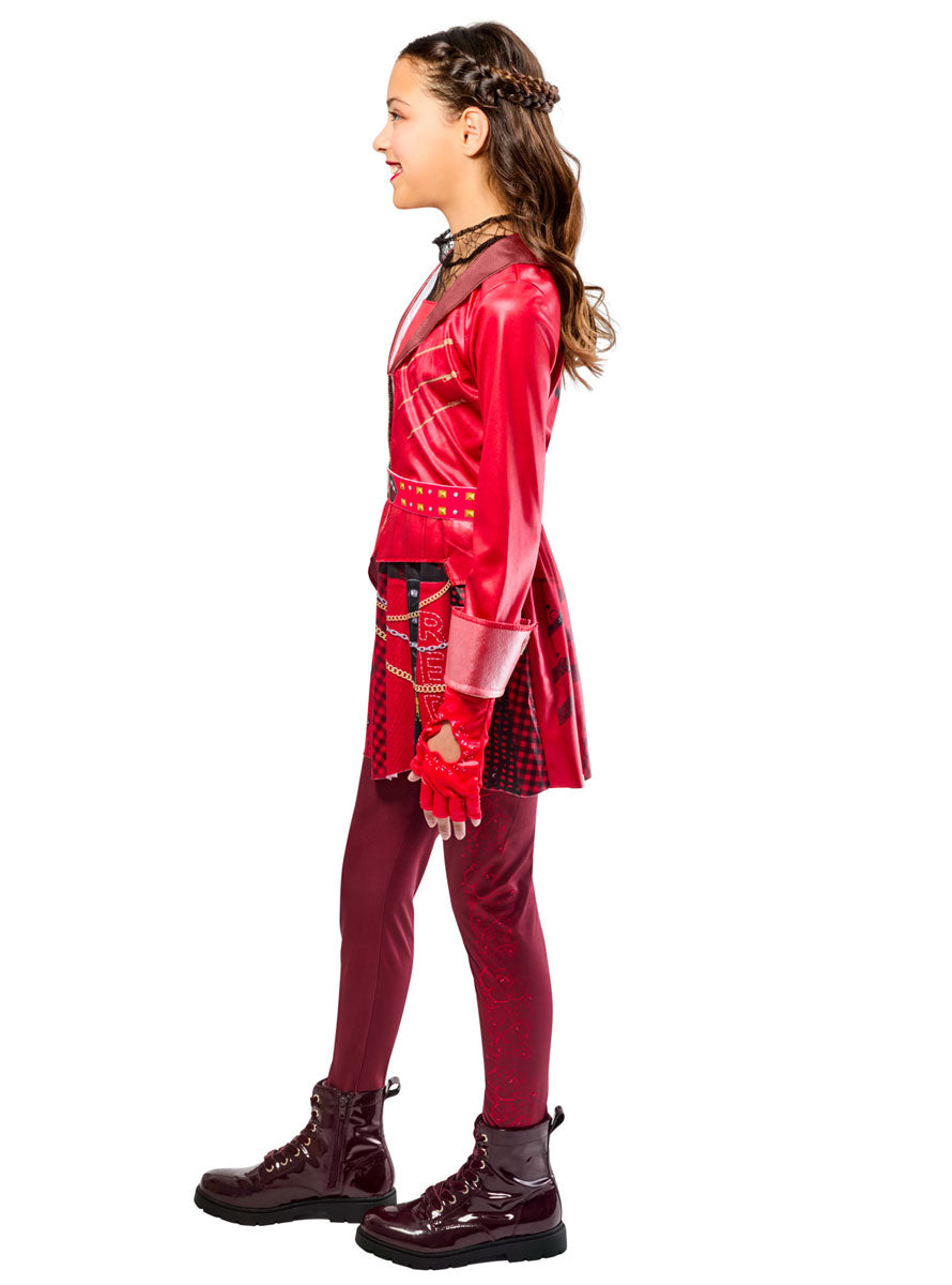Descendants Girls Deluxe Red Costume - Side Image 2