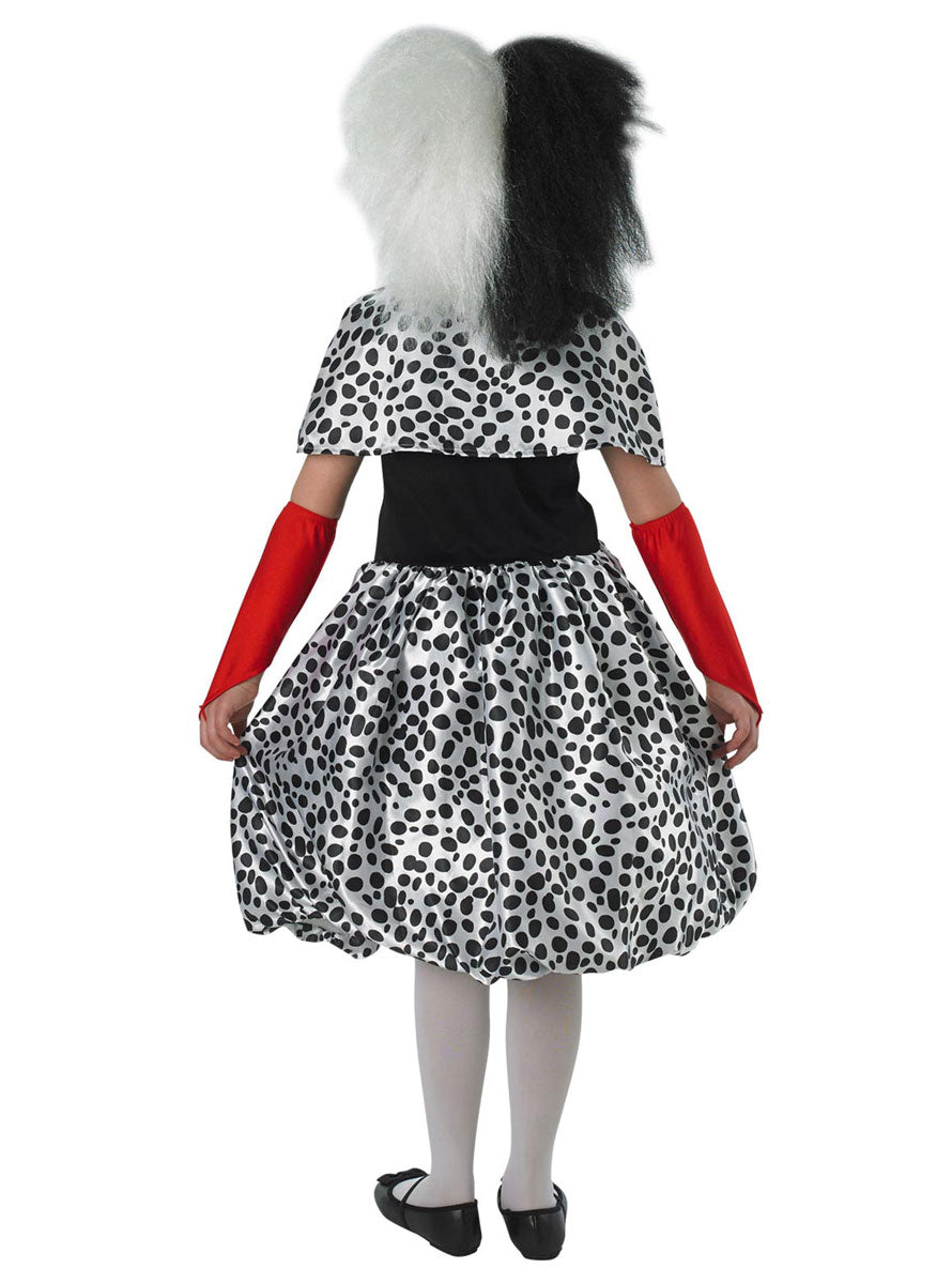 Disney 101 Dalmatians Girls Cruella Deluxe Costume - Back Image