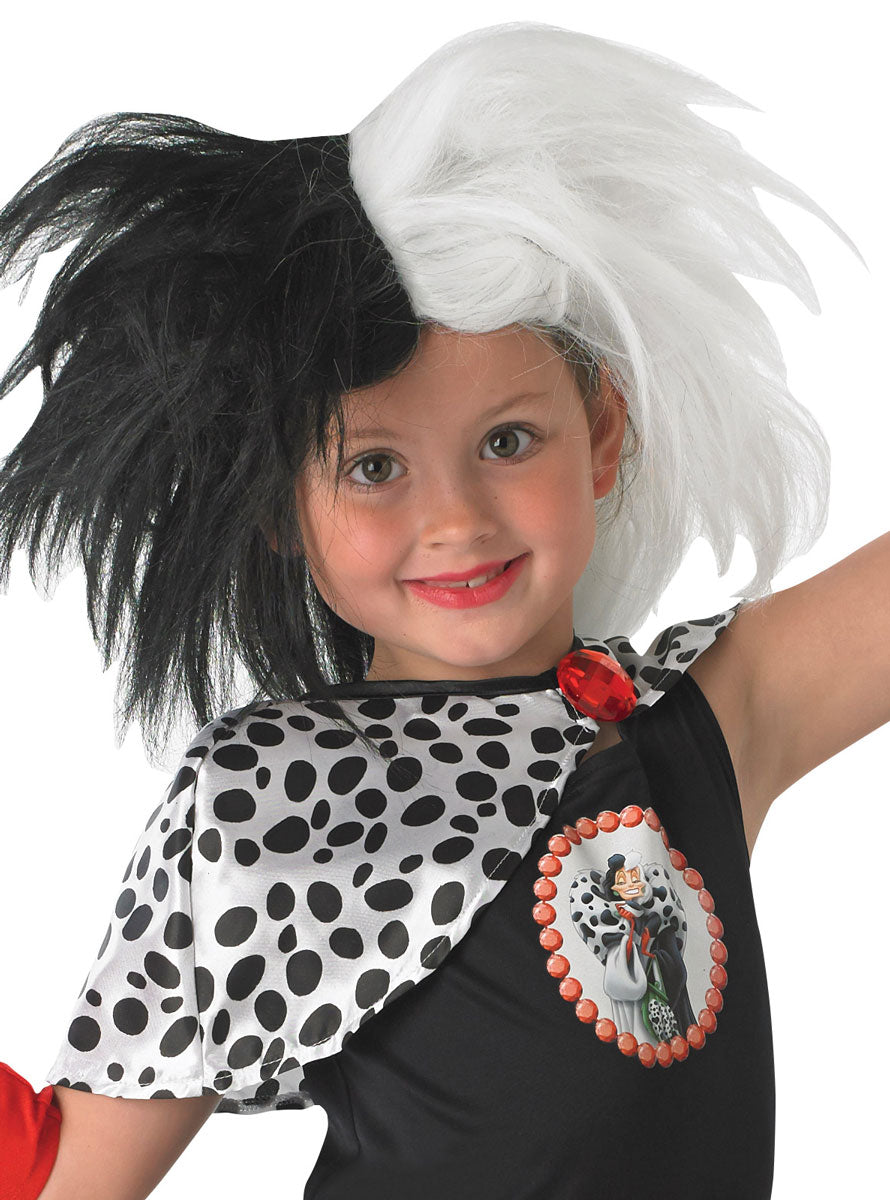 Disney 101 Dalmatians Girls Cruella Deluxe Costume - Close Image