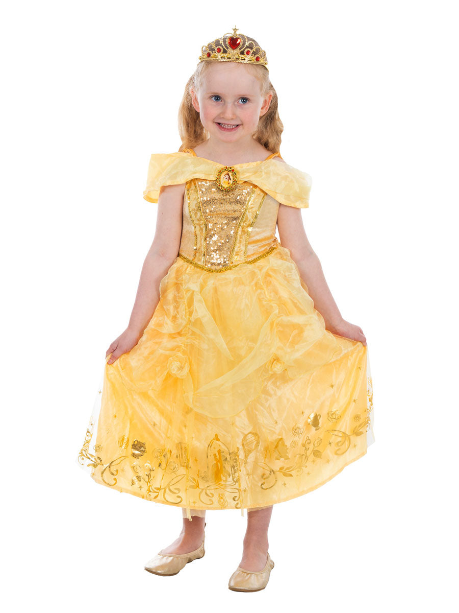 Disney Princess Belle Deluxe Girls Beauty And The Beast Costume - Alternative Image