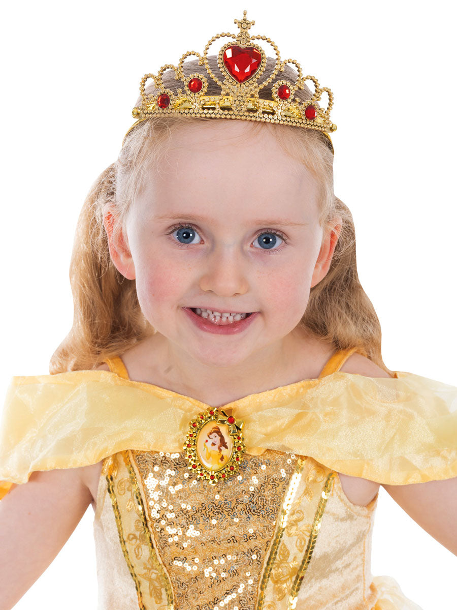 Disney Princess Belle Deluxe Girls Beauty And The Beast Costume - Close Image
