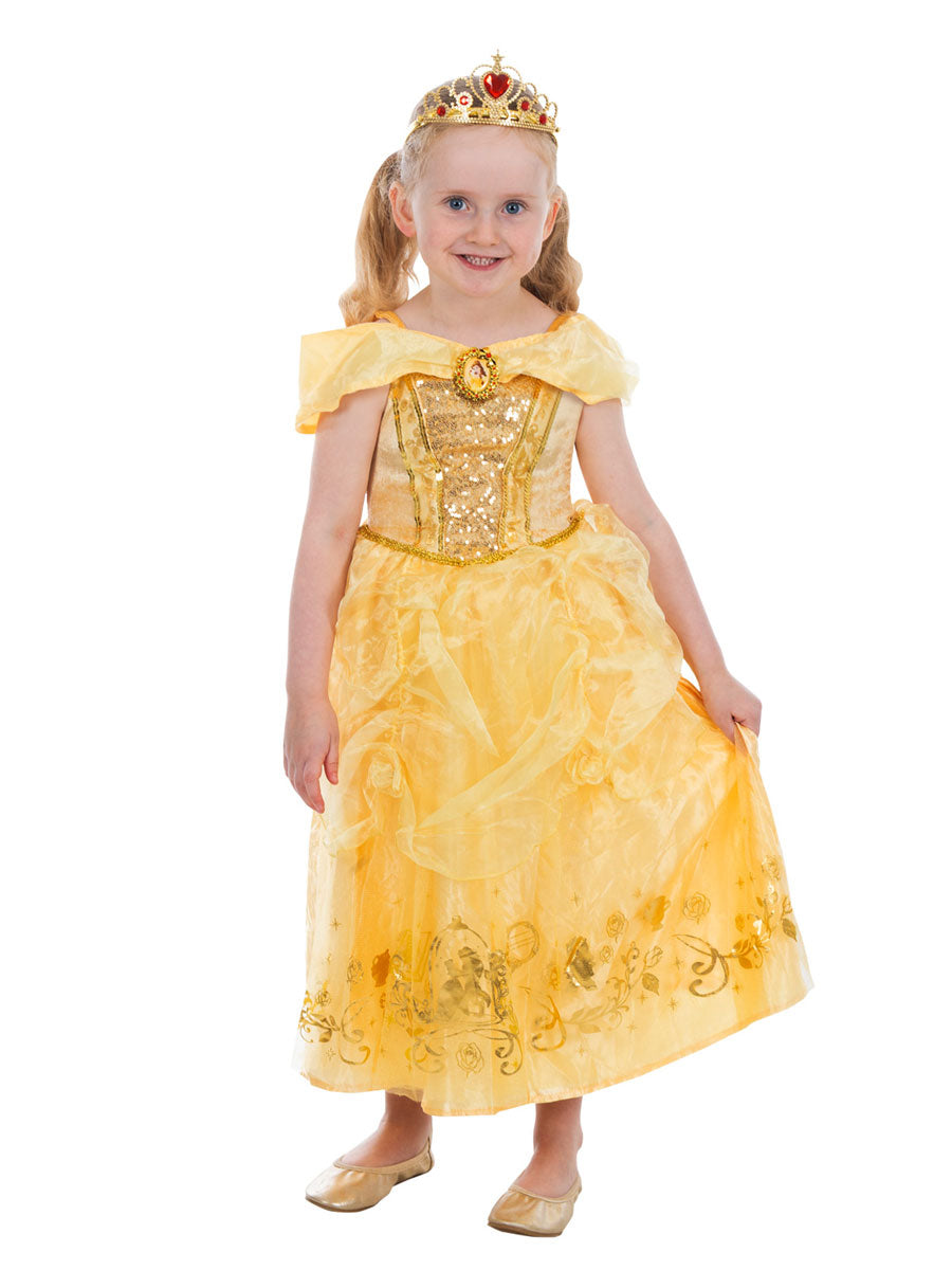 Disney Princess Belle Deluxe Girls Beauty And The Beast Costume - Main Image