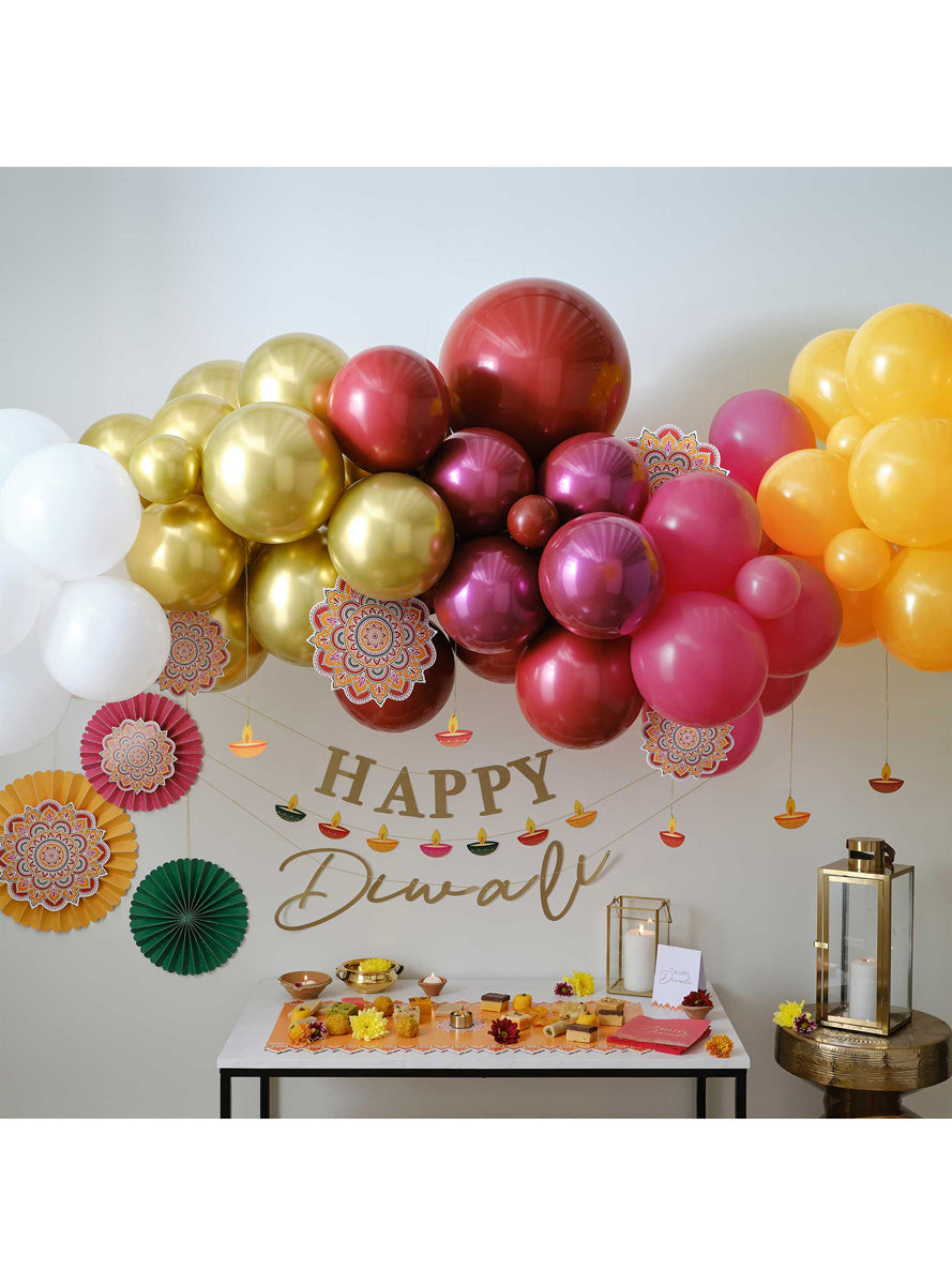 Diwali 75 Piece Balloon Arch Kit – Lifestyle Image