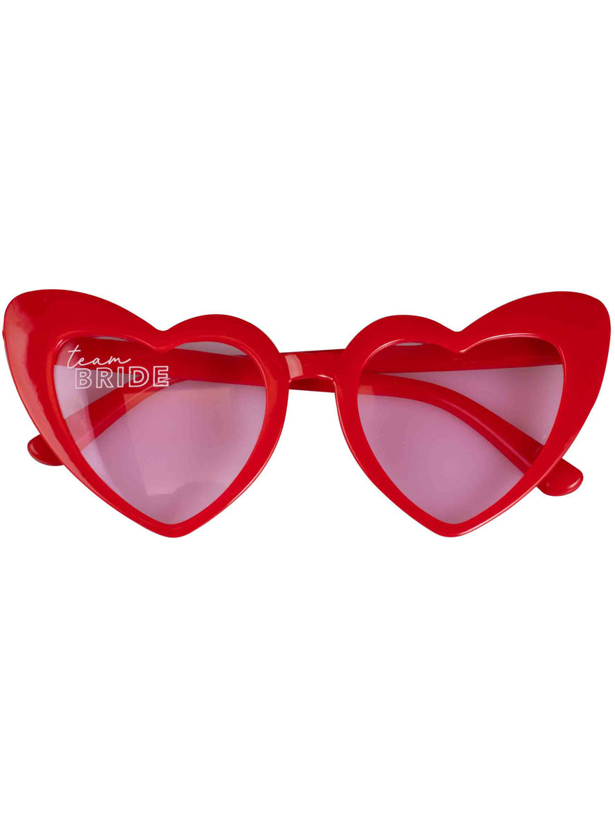 Drunk in Love Red Team Bride Hens Night Sunglasses – Front Image
