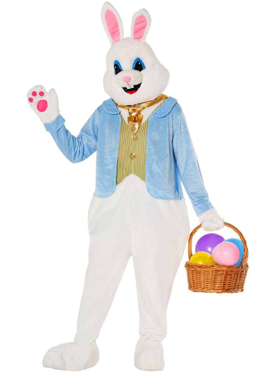 Easter Bunny Deluxe Adults Plush Costume - Alternative Image