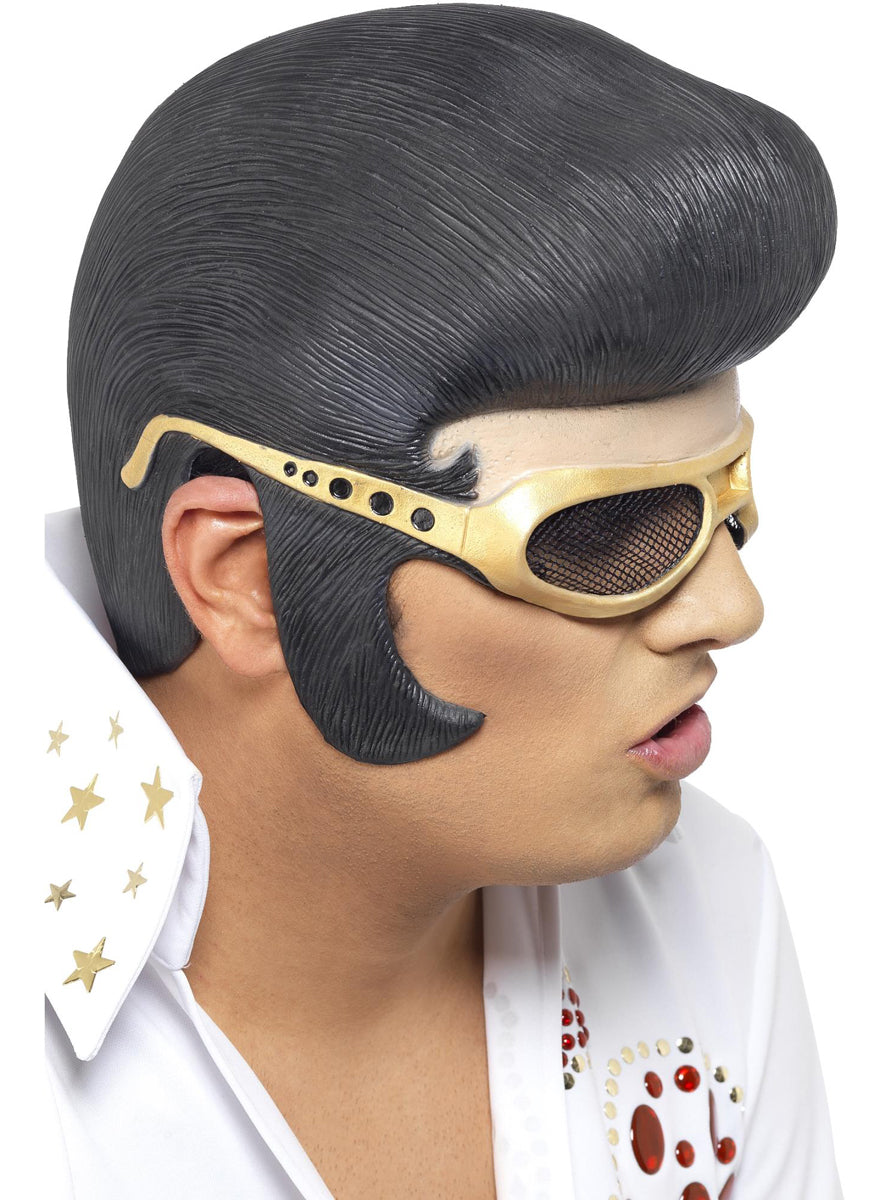 Mens Funny Elvis Presley Latex Headpiece